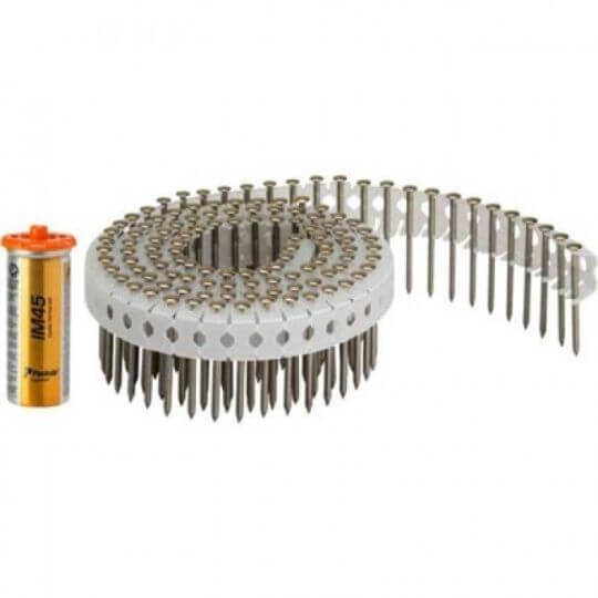 Afbeelding laden in Galerijviewer, HAFTEN-NAGEL OP ROL 2,8X25 RING INOX A2 FH + GAS