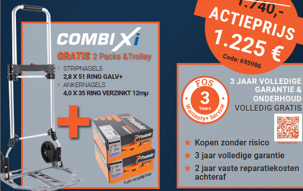 Afbeelding laden in Galerijviewer, Paslode - COMBI Xi Li STRIPNAGELAPPARAAT/ANKERAPPARAAT OP GAS(35-90MM)
